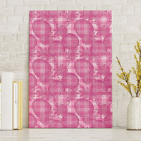 Alaka Hawaii Breadfruit Palaka Motifs Canvas Wall Art LT14 Without Frame Pink - Polynesian Pride