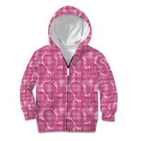 Alaka Hawaii Breadfruit Palaka Motifs Kid Hoodie LT14 Zip Hoodie Pink - Polynesian Pride