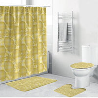 Melemele Hawaii Breadfruit Palaka Motifs Bathroom Set LT14 Bathroom Set (4 pcs) Yellow - Polynesian Pride