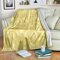 Melemele Hawaii Breadfruit Palaka Motifs Blanket LT14 Yellow - Polynesian Pride