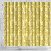 Melemele Hawaii Breadfruit Palaka Motifs Shower Curtain LT14 - Polynesian Pride