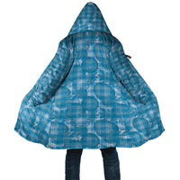 Polu Hawaii Breadfruit Palaka Motifs Cloak LT14 Unisex Blue - Polynesian Pride