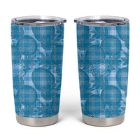 Polu Hawaii Breadfruit Palaka Motifs Tumbler Cup LT14 Blue - Polynesian Pride