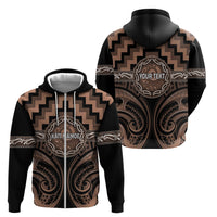 Aotearoa Kati Mamoe Personalised Zip Hoodie Maori Iwi Poutama Puhoro Tattoo LT14 - Polynesian Pride