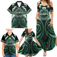 Aotearoa Whakatohea Personalised Family Matching Summer Maxi Dress and Hawaiian Shirt Maori Iwi Poutama Puhoro Tattoo LT14 - Polynesian Pride