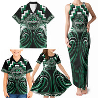Aotearoa Whakatohea Personalised Family Matching Tank Maxi Dress and Hawaiian Shirt Maori Iwi Poutama Puhoro Tattoo LT14 - Polynesian Pride