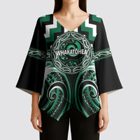 Aotearoa Whakatohea Personalised Kimono Sleeve Blouse Maori Iwi Poutama Puhoro Tattoo LT14 - Polynesian Pride