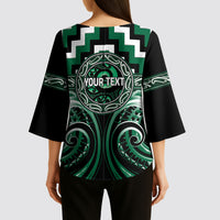 Aotearoa Whakatohea Personalised Kimono Sleeve Blouse Maori Iwi Poutama Puhoro Tattoo LT14 - Polynesian Pride