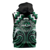 Aotearoa Whakatohea Personalised Sleeveless Zip Hoodie Maori Iwi Poutama Puhoro Tattoo LT14 - Polynesian Pride
