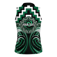 Aotearoa Whakatohea Personalised Women Sleeveless Polo Shirt Maori Iwi Poutama Puhoro Tattoo LT14 - Polynesian Pride