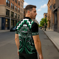Aotearoa Whakatohea Personalised Zipper Polo Shirt Maori Iwi Poutama Puhoro Tattoo LT14 - Polynesian Pride