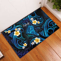 Tokelau Fakaofo Atoll Rubber Doormat Polynesian Tattoo Plumeria With Map LT14 - Polynesian Pride