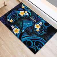 Tokelau Fakaofo Atoll Rubber Doormat Polynesian Tattoo Plumeria With Map LT14 - Polynesian Pride