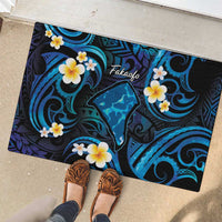 Tokelau Fakaofo Atoll Rubber Doormat Polynesian Tattoo Plumeria With Map LT14 - Polynesian Pride