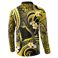 Tokelau Atafu Atoll Button Sweatshirt Polynesian Tattoo Plumeria With Map LT14 - Polynesian Pride