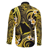 Tokelau Atafu Atoll Family Matching Off The Shoulder Long Sleeve Dress and Hawaiian Shirt Polynesian Tattoo Plumeria With Map