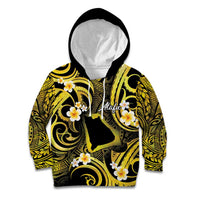 Tokelau Atafu Atoll Kid Hoodie Polynesian Tattoo Plumeria With Map