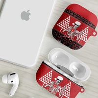 Personalized Hawaii Skull Christmas AirPods Case Mele Kalikimaka Hawaiian Kakau LT14 - Polynesian Pride