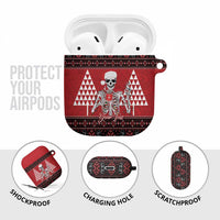Personalized Hawaii Skull Christmas AirPods Case Mele Kalikimaka Hawaiian Kakau LT14 - Polynesian Pride