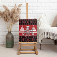 Personalized Hawaii Skull Christmas Canvas Wall Art Mele Kalikimaka Hawaiian Kakau - Polynesian Pride