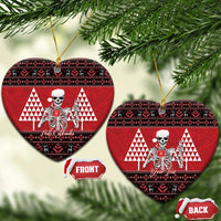 Personalized Hawaii Skull Christmas Ceramic Ornament Mele Kalikimaka Hawaiian Kakau - Polynesian Pride