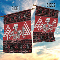 Personalized Hawaii Skull Christmas Garden Flag Mele Kalikimaka Hawaiian Kakau - Polynesian Pride