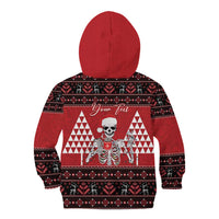 Personalized Hawaii Skull Christmas Kid Hoodie Mele Kalikimaka Hawaiian Kakau - Polynesian Pride