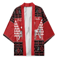 Personalized Hawaii Skull Christmas Kimono Mele Kalikimaka Hawaiian Kakau - Polynesian Pride