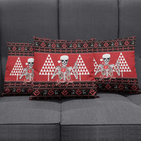 Personalized Hawaii Skull Christmas Pillow Cover Mele Kalikimaka Hawaiian Kakau - Polynesian Pride