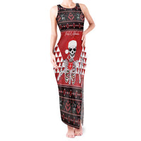 Personalized Hawaii Skull Christmas Tank Maxi Dress Mele Kalikimaka Hawaiian Kakau - Polynesian Pride