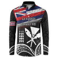 Hawaii Independence Day Button Sweatshirt La Kuokoa - Happy 28th November LT14 Black - Polynesian Pride