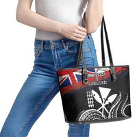 Hawaii Independence Day Leather Tote Bag La Kuokoa - Happy 28th November LT14 - Polynesian Pride