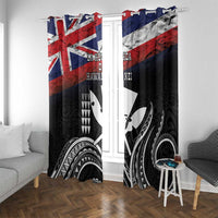 Hawaii Independence Day Window Curtain La Kuokoa - Happy 28th November LT14 With Grommets Black - Polynesian Pride