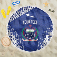 Toa Samoa Rugby Custom Beach Blanket Go Champions Pacific Samoan Pattern - Polynesian Pride