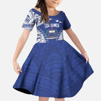 Toa Samoa Rugby Custom Family Matching Long Sleeve Bodycon Dress and Hawaiian Shirt Go Champions Pacific Samoan Pattern - Polynesian Pride