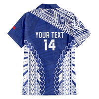 Toa Samoa Rugby Custom Family Matching Off Shoulder Short Dress and Hawaiian Shirt Go Champions Pacific Samoan Pattern - Polynesian Pride
