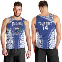 Toa Samoa Rugby Custom Men Tank Top Go Champions Pacific Samoan Pattern - Polynesian Pride