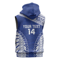 Toa Samoa Rugby Custom Sleeveless Zip Hoodie Go Champions Pacific Samoan Pattern LT14 - Polynesian Pride