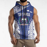 Toa Samoa Rugby Custom Sleeveless Zip Hoodie Go Champions Pacific Samoan Pattern LT14 - Polynesian Pride