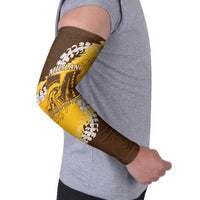 Personalized Mililani Hawaii High School Arm Sleeves Puakenikeni Lei Hawaiian Pattern LT14 - Polynesian Pride