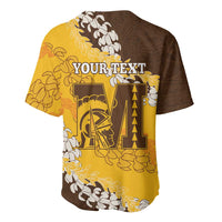 Personalized Mililani Hawaii High School Baseball Jersey Puakenikeni Lei Hawaiian Pattern LT14 - Polynesian Pride