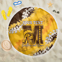 Personalized Mililani Hawaii High School Beach Blanket Puakenikeni Lei Hawaiian Pattern - Polynesian Pride