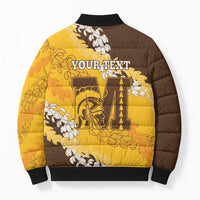 Personalized Mililani Hawaii High School Bomber Puffer Jacket Puakenikeni Lei Hawaiian Pattern LT14 - Polynesian Pride