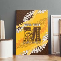 Personalized Mililani Hawaii High School Canvas Wall Art Puakenikeni Lei Hawaiian Pattern - Polynesian Pride