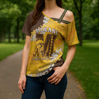 Personalized Mililani Hawaii High School Cross Shoulder Shirt Puakenikeni Lei Hawaiian Pattern LT14 - Polynesian Pride