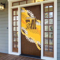 Personalized Mililani Hawaii High School Door Cover Puakenikeni Lei Hawaiian Pattern LT14 - Polynesian Pride