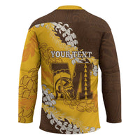 Personalized Mililani Hawaii High School Hockey Jersey Puakenikeni Lei Hawaiian Pattern - Polynesian Pride
