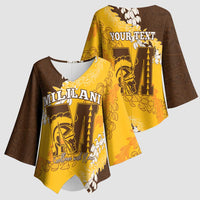 Personalized Mililani Hawaii High School Kimono Sleeve Blouse Puakenikeni Lei Hawaiian Pattern LT14 - Polynesian Pride