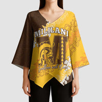 Personalized Mililani Hawaii High School Kimono Sleeve Blouse Puakenikeni Lei Hawaiian Pattern LT14 - Polynesian Pride