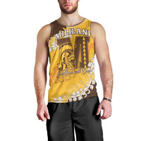 Personalized Mililani Hawaii High School Men Tank Top Puakenikeni Lei Hawaiian Pattern - Polynesian Pride